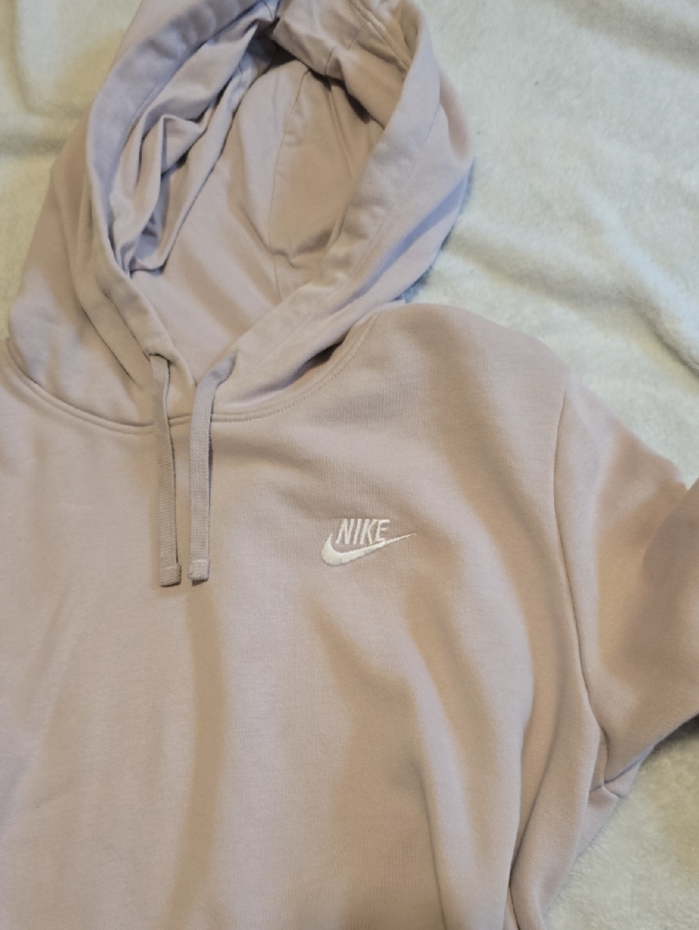 Nike Mauve Hooded Sweatshirt with Embroidered Logo